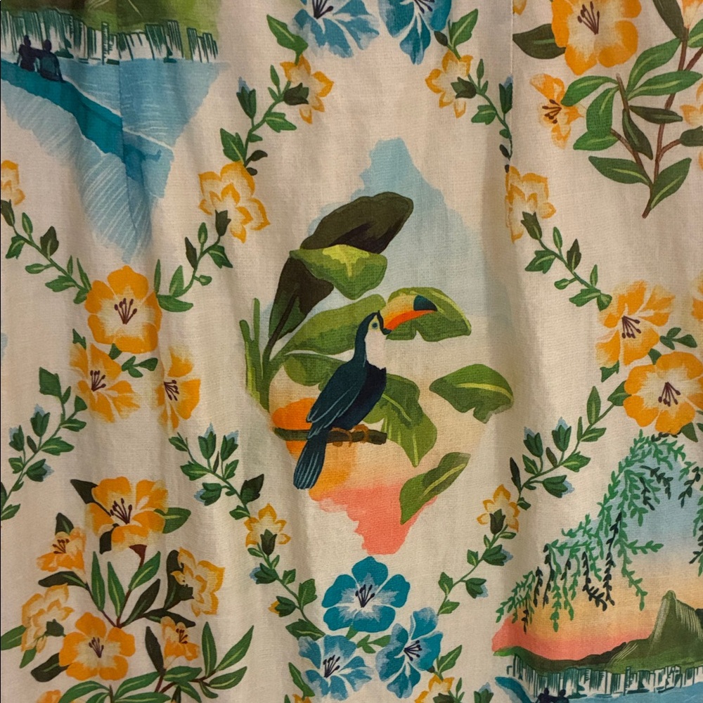 FARM for Anthropologie Multicolor Tropical Maxi Dress Small Petite - Picture 3 of 13